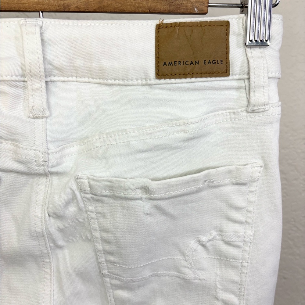 American Eagle Outfitters White Distressed Ankle Jeans Size 0 - Picture 7 of 12